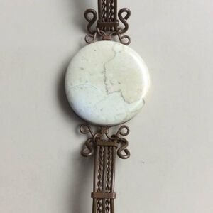 Vintage Howlite Copper Wire Wrapped Women's Bracelet